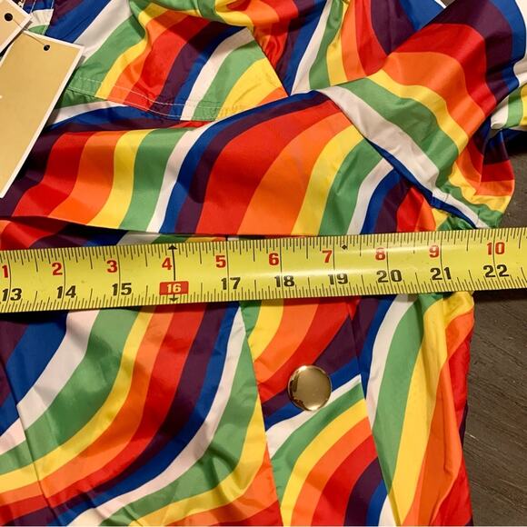 Michael Kors Rainbow Neon windbreaker Jacket Size XS and SMALL - Picture 14 of 16